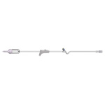 Product Image IV Admin Set, 10 Drop, 1 Standard Injection Site, Rotating Male Luer Lock, Non-Vented Spike, 83inch