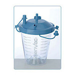Product Image Suction Canister, 850cc, Blue, Vacuum-Tight, Floor, Cabinet or Wall Mount