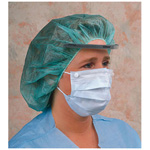 Product Image Combo-E Face Mask and Shield, Ear Loops w/Snaps, Blue