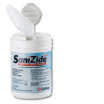 Product Image SaniZide Plus Germicidal Wipes, Canister, Wipe Size: 6inch x 6 3/4inch, 160 count