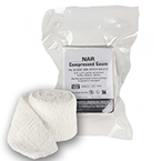 Product Image NAR Compressed Gauze, 6 ply, 4.5 in x 4.1 yd, Sterile, 100% Cotton