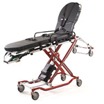 Product Image Cot, Ferno POWERFlexx StatTrac, Red, with Restraint System, Mattress