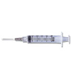 Product Image Luer-Lok Syringe w/Detachable Needle, 5cc, Regular Bevel, 20ga x 1inch