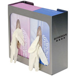 Product Image Glove Dispenser, Empty, Double, Stainless Steel, 10 1/2inch x 10inch x 3 3/4inch
