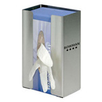 Product Image Glove Dispenser, Empty, Single, Stainless Steel, Adjustable Spring, Large, 6 1/2 x 10 x 3 3/4inch
