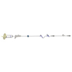 Product Image IV Admin Set, AMSafe-3, 10-15-60 Drip, 1 Luer Activated Inj Site, 1 Split Y Site, Backcheck Valve, 89in, 6in Ext Set