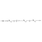 Product Image IV Admin Set, Continu-Flo, 10 Drop, w/Duo-Vent Spike, 3 Clearlink Luer Activated Valves, 105inch