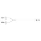 Product Image IV Extension Set, Smallbore, Y-Connector, 2 SmartSite Needle-Free Valves, 9 1/2inch