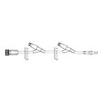 Product Image Extension Set with 2 MicroClave Clear, 2 Slide Clamps, Rotating Male Luer Lock, 32 inch