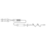 Product Image Blood, IV Admin Set, Y-Type, 15 Drop, w/Filter, Pressure Pump, 2 Clearlink Valves, 99inch