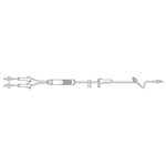 Product Image Blood IV Admin Set, Y-Type, 10 Drop, 112 in, w/Blood Filter (170-260 micron), Luer Activated Inj Site