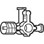 Product Image Stopcock, Large Bore, 4-Way, w/Rotating Male Luer Lock