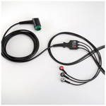 Product Image EKG Cable, 3-Lead wire, w/90 Degrees Connector, for LifePak 12, 15, 20, 20E