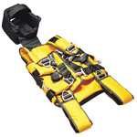 Product Image LSP Half Back Extrication/Rescue Vest, w/Removable Backboard, Head Rest, Head Harness, Washable