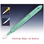 Product Image Futura Safety Scalpel, Disposable, Auto Retractable, Green, Number 10