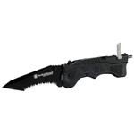 Product Image Smith And Wesson First Response Rescue Knife, Stainless Steel, Nylon Handle w/Belt Clip, Black