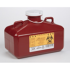 Product Image *Limited Quantity* Sharps Container, Rectangular, Locking Cap, 10 1/4inch x 6inch x 7 3/4inch , 4.7 Quart