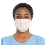Product Image Fluidshield Fog-Free Procedure Mask, Pleat-Style, with Earloops, Foam Band, Orange