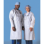 Product Image Gown, Staff Protection, Long Sleeves, Open Back, Elastic Cuffs, Unisex, Unisize White 50EA/CS