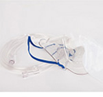 Product Image Oxygen Mask, Non-Rebreather, High Concentration, Elongated, w/o Metal Noseclip, Bag