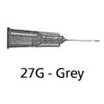 Product Image PrecisionGlide Hypodermic Needle, Regular Bevel, Grey, 27ga x 1 1/4inch, Sterile