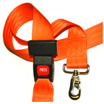 Product Image BioThane G2 Restraint Straps, Orange, 5ft, 2 Piece w/Auto Buckle and Speed Clip
