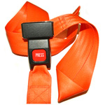 Product Image BioThane G2 Restraint Straps, Orange, 5ft, 2 Piece w/Auto Buckle and Loop Lock