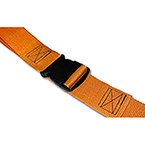 Product Image Restraint Straps, Economy Poly, Plastic Side Release, Loop Ends, 7 ft, 2 piece, Orange