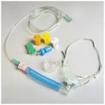 Product Image Tracheostomy Mask, 6inch Flextube, 6 Diluter Jets, Humidification Hood, 7 foot Tubing, Adult