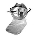 Product Image Non-Rebreather Mask, Safety Vent, 7 Foot Tubing, Elastic Strap, Pediatric