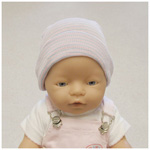 Product Image Infant Head Warmer, Knit, Pink and Blue Stripes