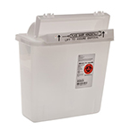 Product Image *Limited Quantity* In-Room Sharps Container, with Counter Balanced Lid, Clear, 5 Quart