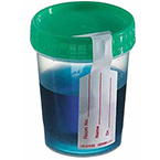Product Image Specimen Container, w/Green Cap, Individually Wrapped, Sterile, 4oz