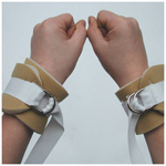 Product Image Limb Restraints, Adult Wrist/Ankle, 2 D-rings, Adjustable, Disposable, Poly, White