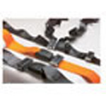 Product Image Straps, Vinyl, Metal Push Button Buckle, 2 Piece w/Non-Swivel Speed Clip, Black, 5 feet