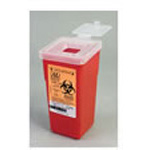 Product Image *Limited Quantity* Sharps Container, Small, Translucent Red/Black, 3 1/2inch x 7inch x 3 1/2inch, 1 Quart