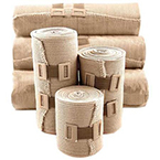 Product Image Bandage, Elastic, Tan, 3 in x 5 yd, Pre-Attached Clip 10ea/bx 5bx/cs