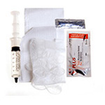 Product Image Foley Insertion Tray Kit, Peel-Lid Tray, w/Syringe, PVP Swabsticks, Gloves, Basin, Underpad