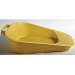 Product Image Fracture Bedpan, Disposable, Gold, 12inch L x 9inch W x 3-1/4inch H (Front) x 1inch H (Back)