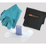 Product Image CPR Microholster-XL CPR Barrier, with Microshield, Nitrile Gloves, Black Case