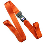 Product Image Strap, Nylon, Metal Push Button Buckle, 7 foot, 1 Piece, Orange