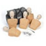 Product Image CPR Prompt Training and Practice Manikin, 5 Pack, Carry Case, Tan, Adult/Child