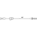 Product Image Ext Set, Low Vol Small Bore, Pinch Clamp, Male Luer Lock, 60inch