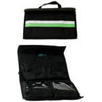 Product Image Intubation Case, 14-1/2inch x 8-1/2inch x 2inch, Black w/Green Stripe