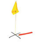 Product Image Triage Flag Kit w/Red, Yellow and Green Flag, Poles, US Oxford Nylon, Three Steel Bases, Pouch