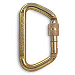 Product Image CMC Rescue Steel Locking D Carabiners, Screw-Lock, Gold