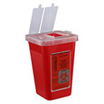 Product Image Sharps Container, Disposable, 1 Quart, Red