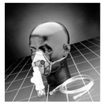 Product Image I-Guard Aerosol Mask, Adult, Valved, w/Elastic Head Strap, w/o Tube or Nebulizer *Discontinued*