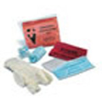 Product Image Personal Protection Kit w/Impervious Gown, LG Latex Gloves, Facemask w/Shield, Hand Wipes, etc