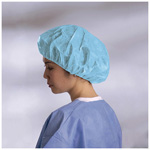 Product Image Cap, Disposable Blue Bouffant